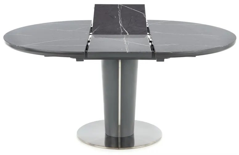 Okrúhly rozkladací jedálenský stôl Richie sivý mramor