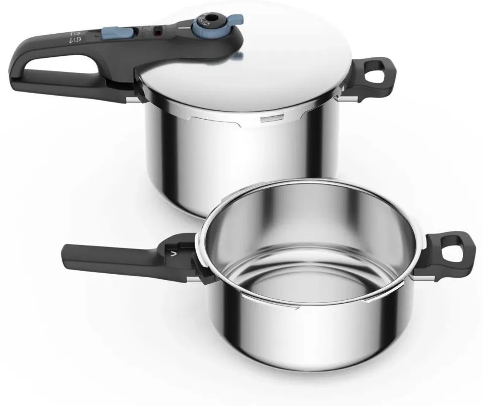 Tefal - Sada tlakových hrncov 4/6 l SECURE TRENDY nerez