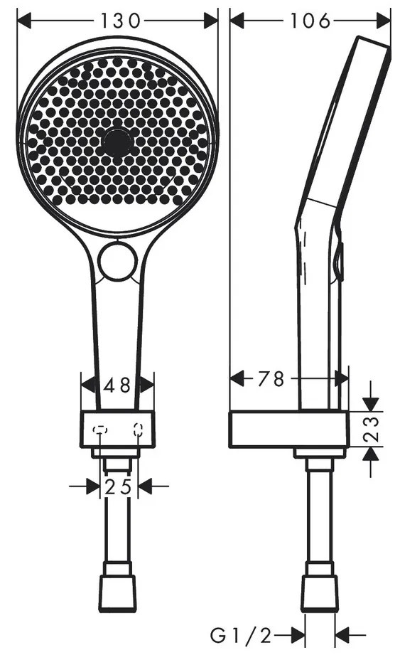 Hansgrohe Rainfinity, sprchový set 130 3jet s hadicou 1250 mm, chrómová, HAN-26852000