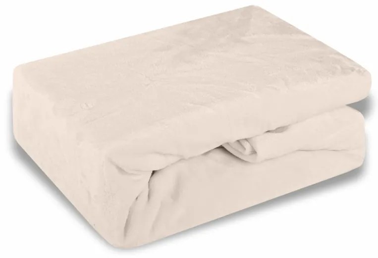 Plachta posteľná z mikroplyšu krémová EMI, Plachta 90x200