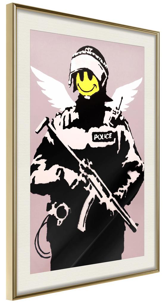 Artgeist Plagát - Policeman [Poster] Veľkosť: 20x30, Verzia: Zlatý rám s passe-partout
