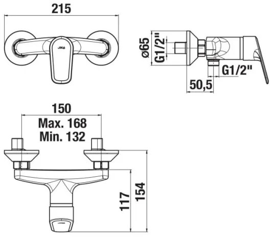 JIKA H3312E70044001 - Sprchová batéria TALAS lesklý chróm