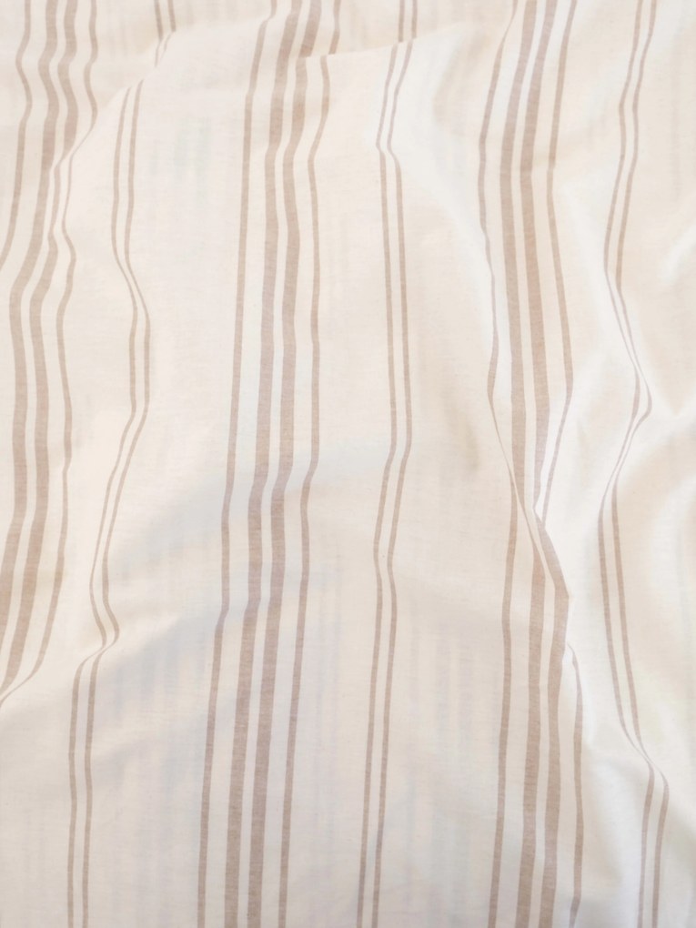 Bavlnená obliečka na vankúš Natural 50 × 70 cm - Prúžky béžové