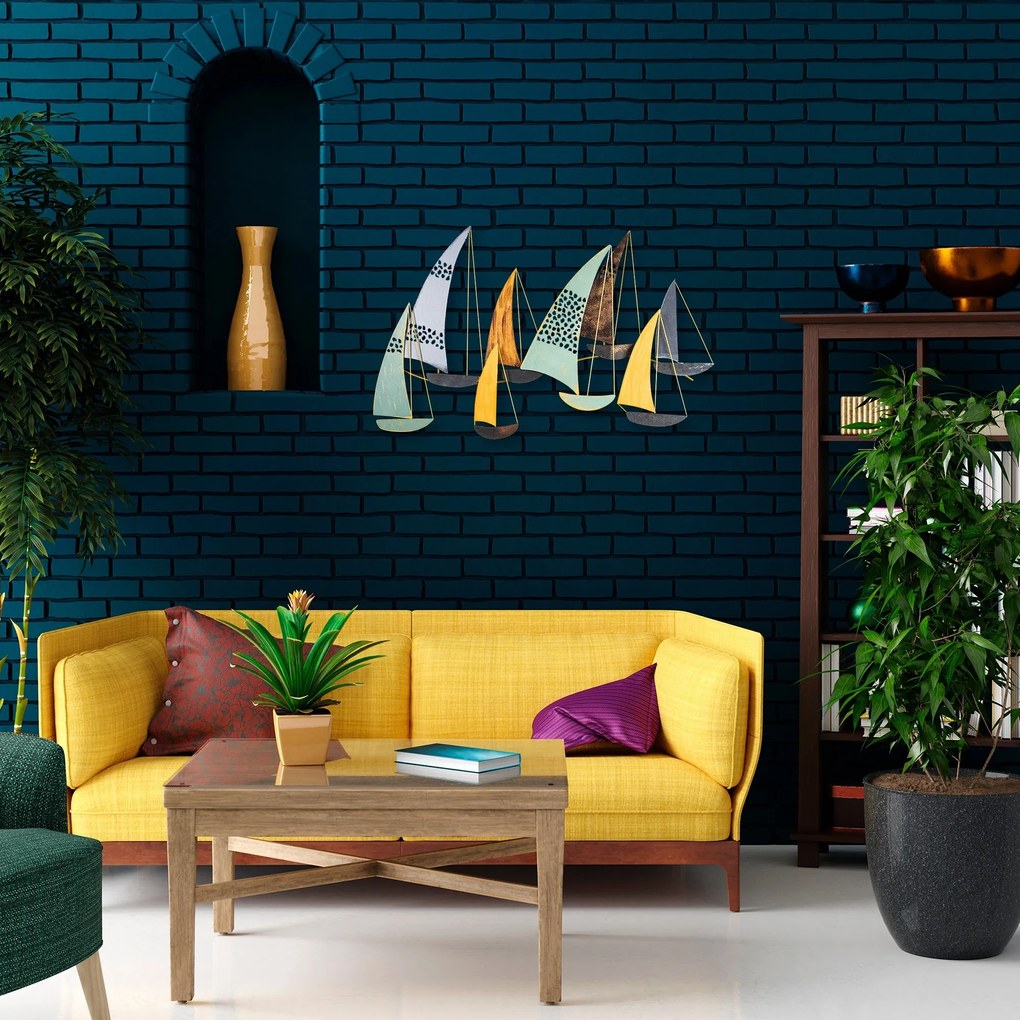 Nástenná kovová dekorácia Yavuz viacfarebná