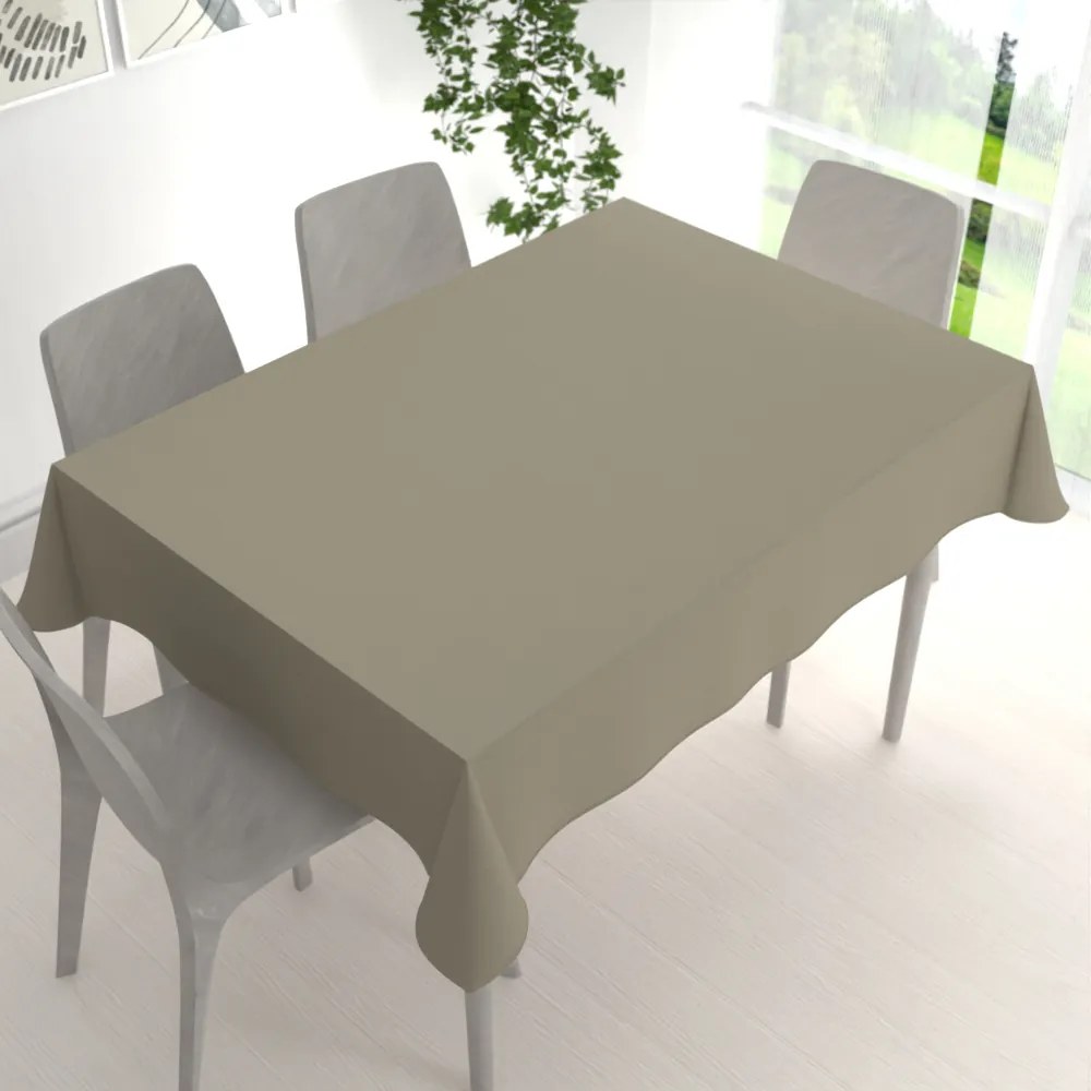 Biante Veľký obdĺžnikový bavlnený saténový obrus ST-021 Latte 200x260 cm