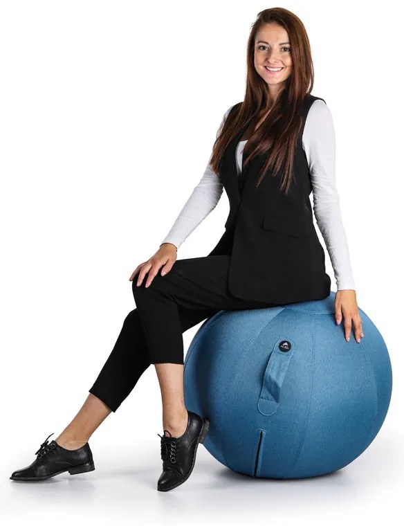 Ergonomická sedacia lopta, modrá