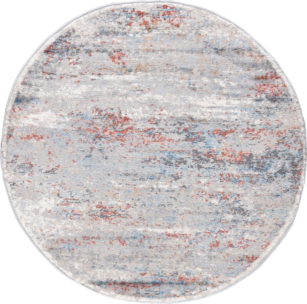 TA Koberec G509C WHITE/SALMON PORTLAND KOLO Biely Okrúhly Rozmer: 120x120 cm