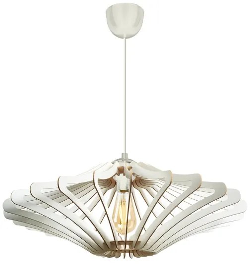 Luster na lanku 1xE27/60W/230V biela pr. 47 cm biela