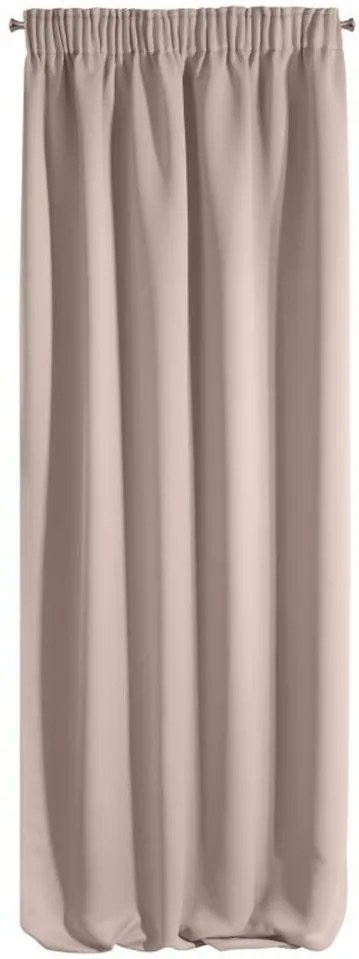 Jednofarebné závesy v pudrovej farbe so zavesením na štipce 135 x 270 cm