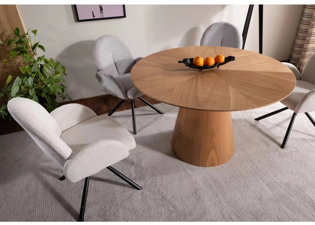 Okrúhly jedálenský stôl Angel 120 cm dub prírodný