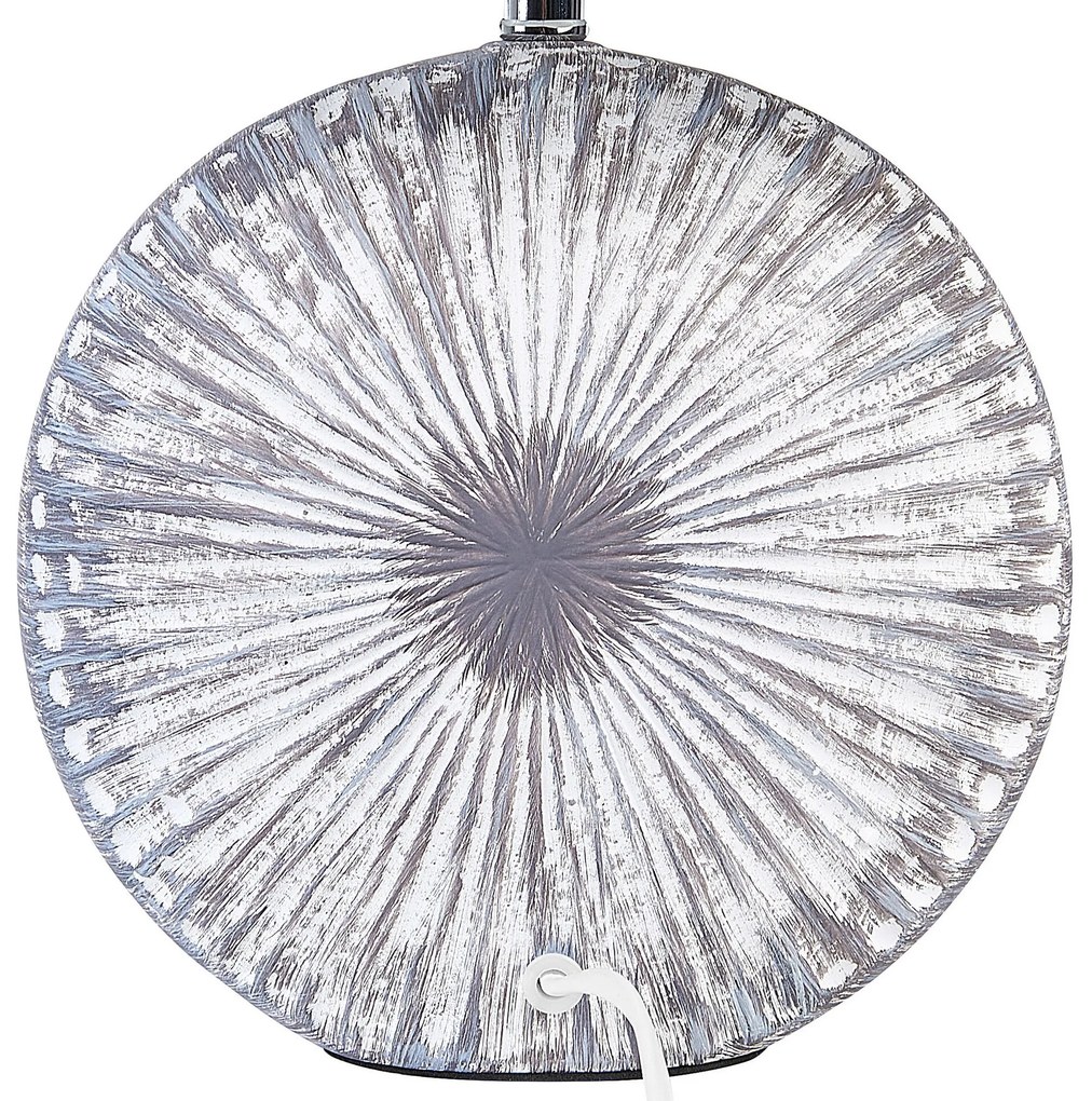 Keramická stolná lampa sivá YUNA Beliani
