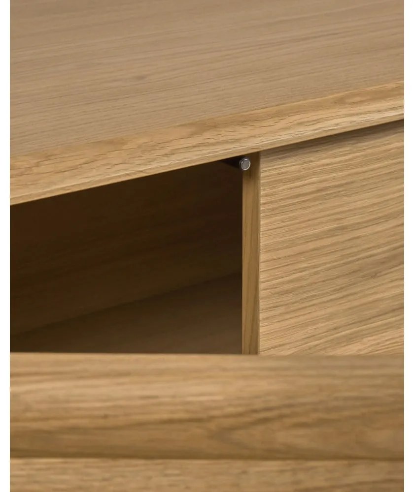 Nízka komoda v dekore duba v prírodnej farbe 200x86 cm Lenon – Kave Home