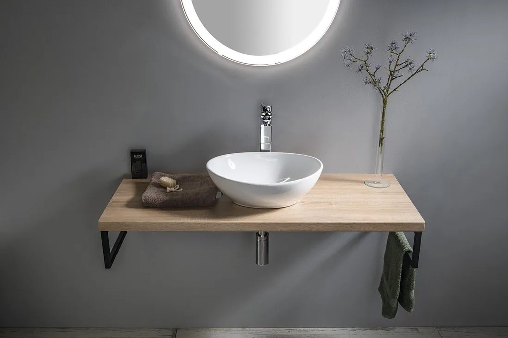 Aqualine Sapho, VEGA pracovná doska 125x45cm, dub platin