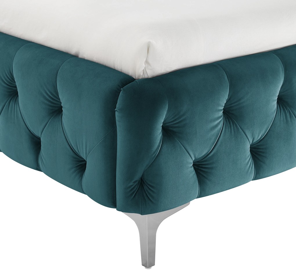 Posteľ Modern Baroko 180x200cm pacific blue velvet