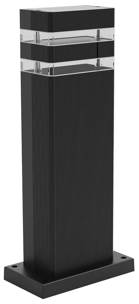 Exteriérové svietidlo Vini, 1x sklenené/čierne hliníkové tienidlo