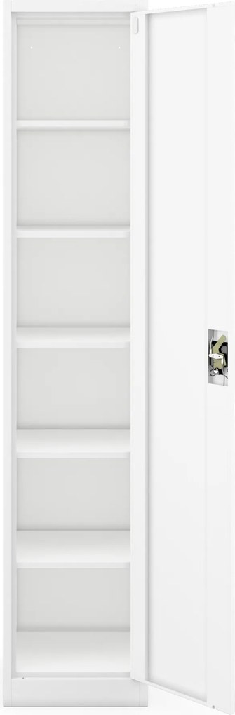 Kartotéková skriňa na kľúč biela ALEX H2200 450 x 2200 x 400 mm