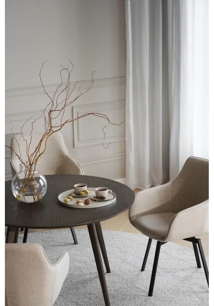 Béžové čalúnené jedálenské kreslá v súprave 2 ks Alison – Rowico