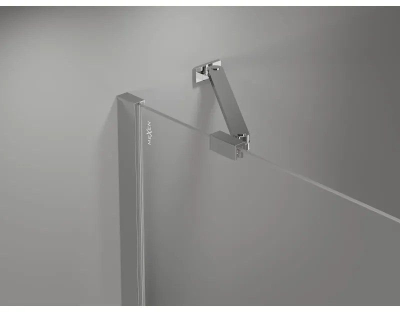 Mexen, Mexen Mist Duo výklopný sprchový kút 100 x 100 cm, priehľadný, chróm - 8A4-100-100-01-00