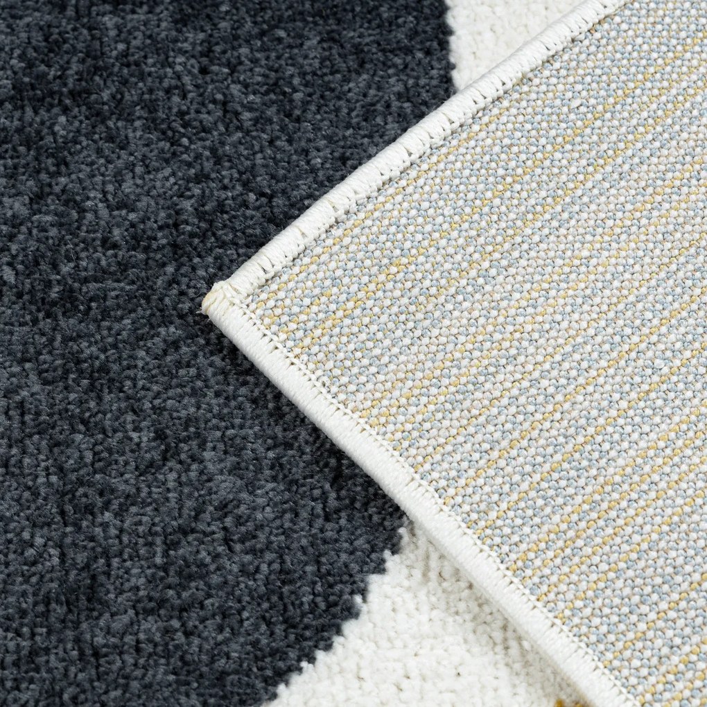 Dywany Łuszczów, Kusový koberec Fusion 0213 white/yellow, 80x150, viacfarebná, kancelária