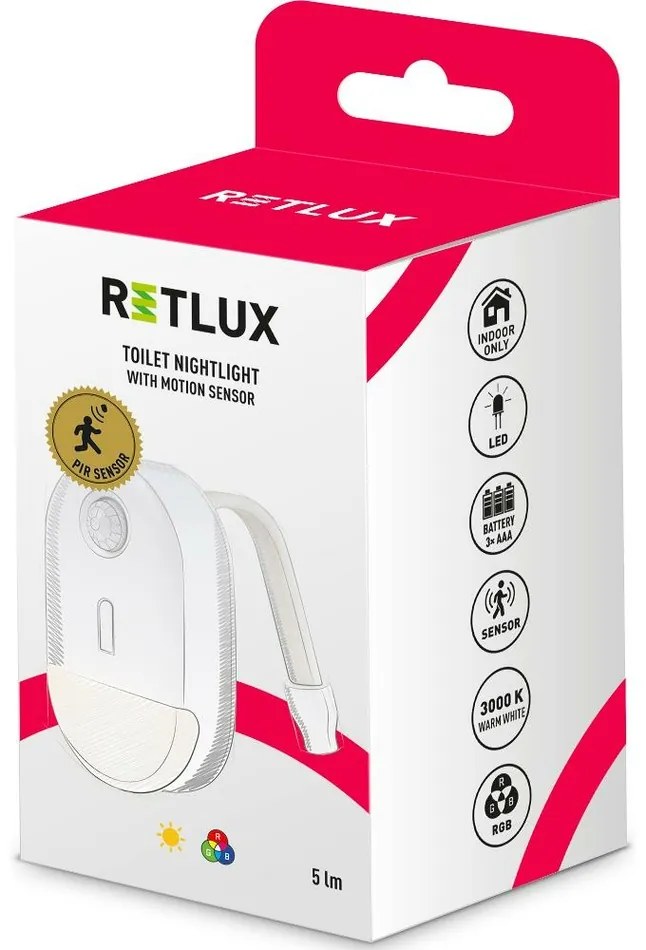 Retlux RNL 108 Nočné LED svetlo na toaletu, 5 lm