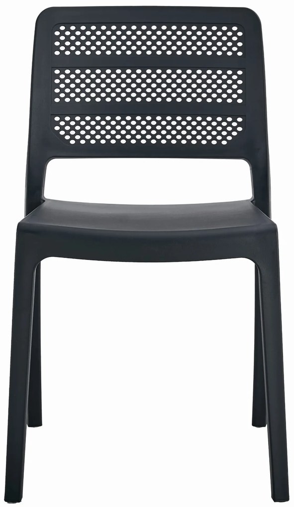 AKCIA Čierna plastová stolička PAGI II. akosť