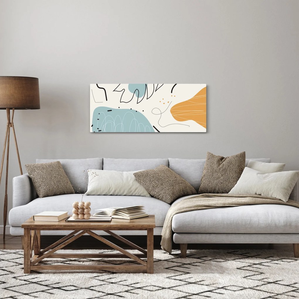 Obraz - Ilustrácia listu (120x50 cm)