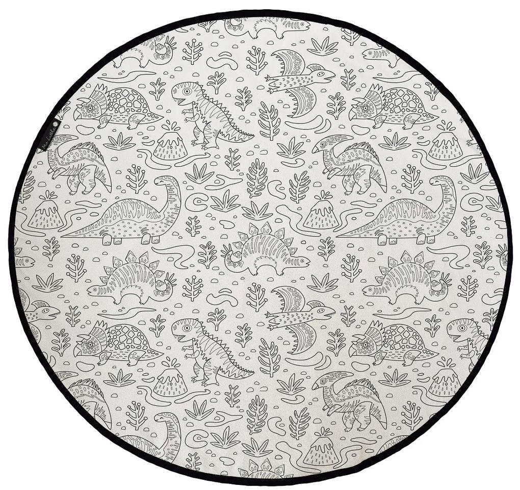 Butter Kings KOBEREC - OMAĽOVÁNKY - Dinosaur world - 130x130 (priemer) kruh cm