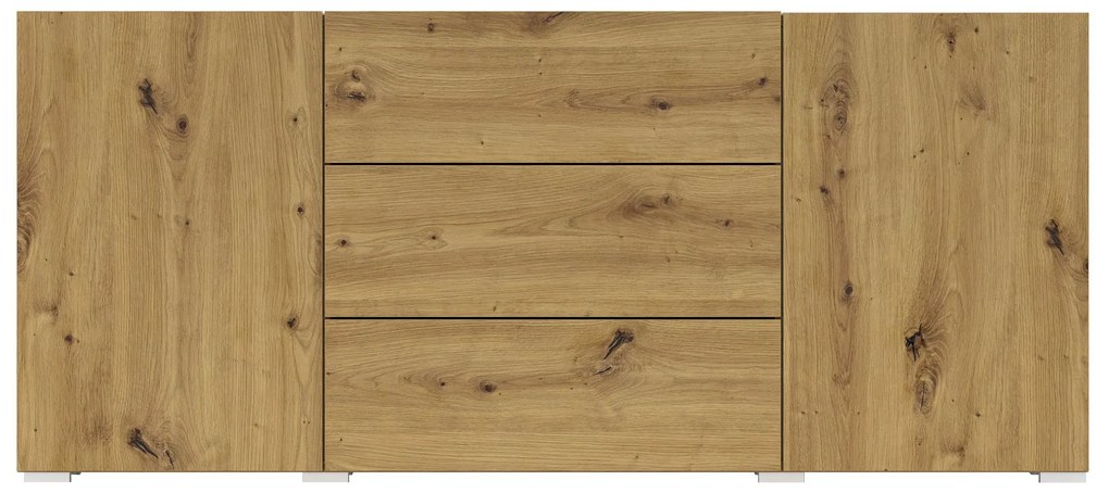 Komoda Avernic Typ 26 (čierna + dub artisan). Akcia -20%. Vlastná spoľahlivá doprava až k Vám domov. 1042059