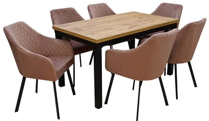 Jedálenská zostava1+6 Flora wotan/čierna