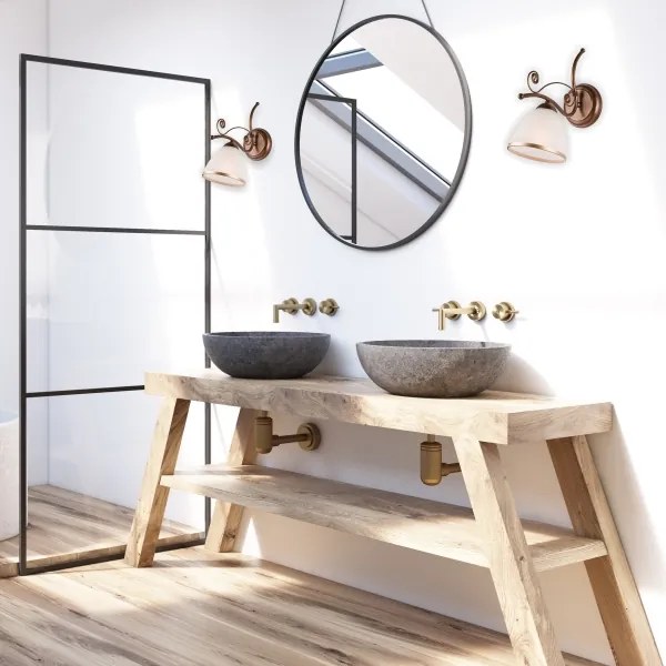 Nástenná lampa RETRO II 1xE27/60W/230V bronz patina