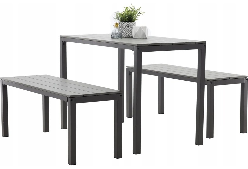 Set záhradného nábytku Garden sivá, 3 ks