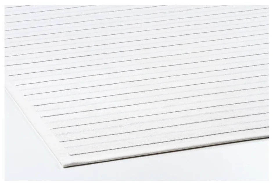 Biely vzorovaný obojstranný koberec Narma Vao, 140 × 200 cm