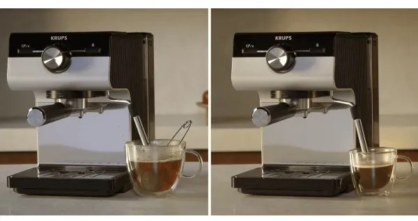 Krups - Pákový kávovar na dva hrnčeky AUTHENTIC 1450W/230V šedá