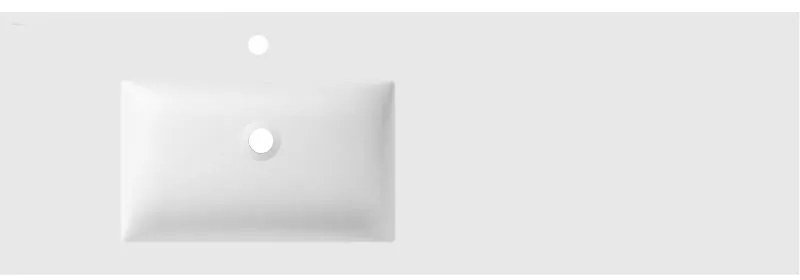 Mexen Otis, umývadlo na zapustenie 141 x 46,5 cm, ľavé, biela matná, 25181401L