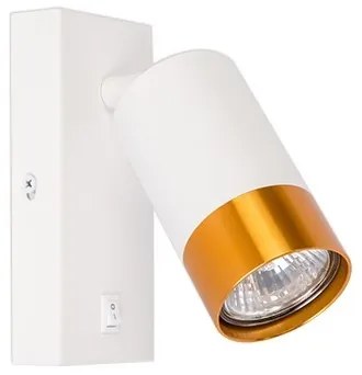Nástenné bodové svietidlo 1xGU10/35W/230V biela/zlatá