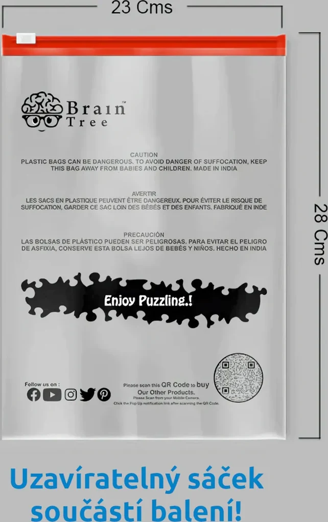 Brain Tree Puzzle Ružovo prestreté 1000 dielikov