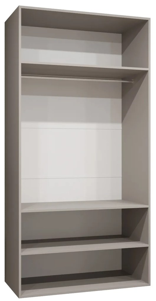 Šatníková skriňa 100 cm Mirabella 1 (kašmír + kašmír). Akcia -79%. Vlastná spoľahlivá doprava až k Vám domov. 1126345