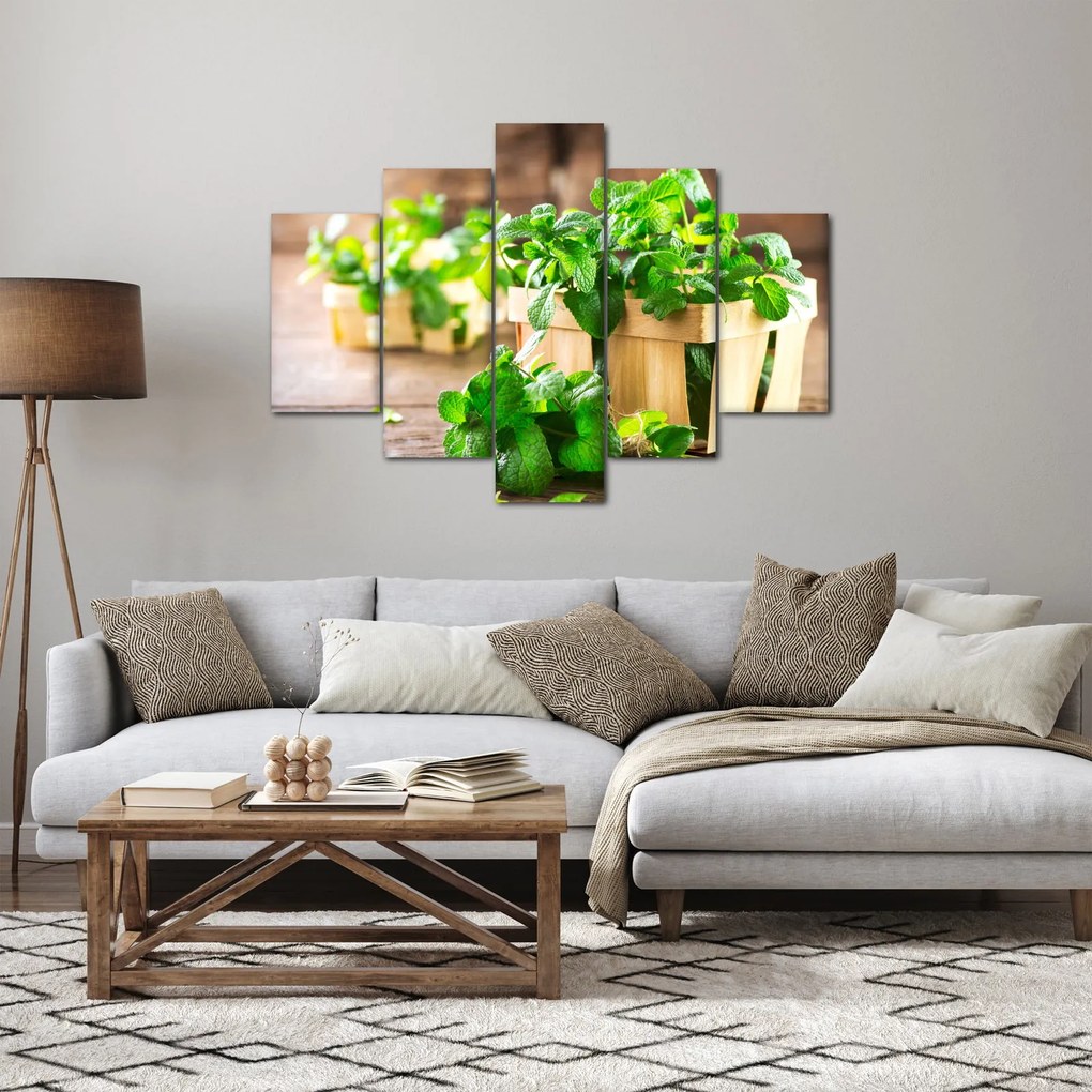 Obraz čerstvej mäty (150x105 cm)
