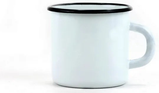 BELIS biely smaltovaný hrnček, 7 cm