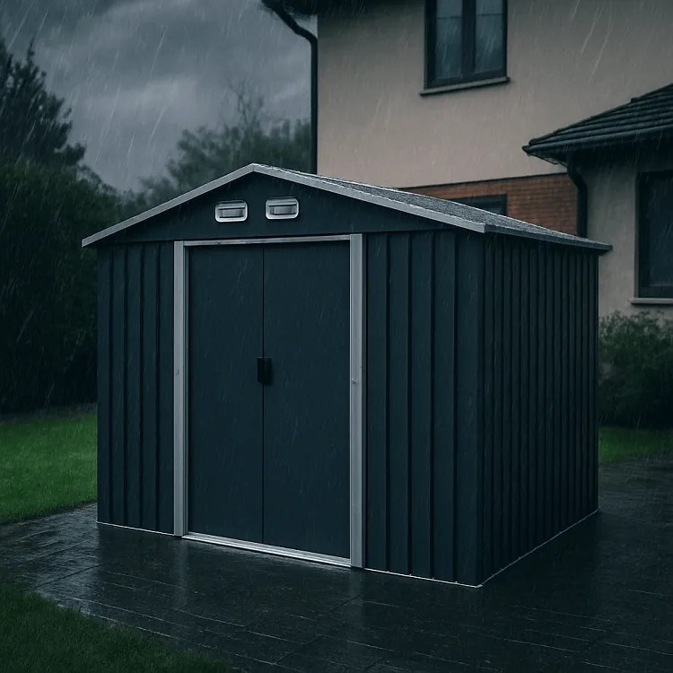 Záhradný domček BestBerg ZDB-7A / 7,2 m² / 301 x 238 x 214 cm / šedá