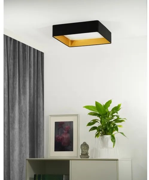 Brilagi - LED Stmievateľné svietidlo VELVET SQUARE LED/24W/230V + diaľkové ovládanie, čierna