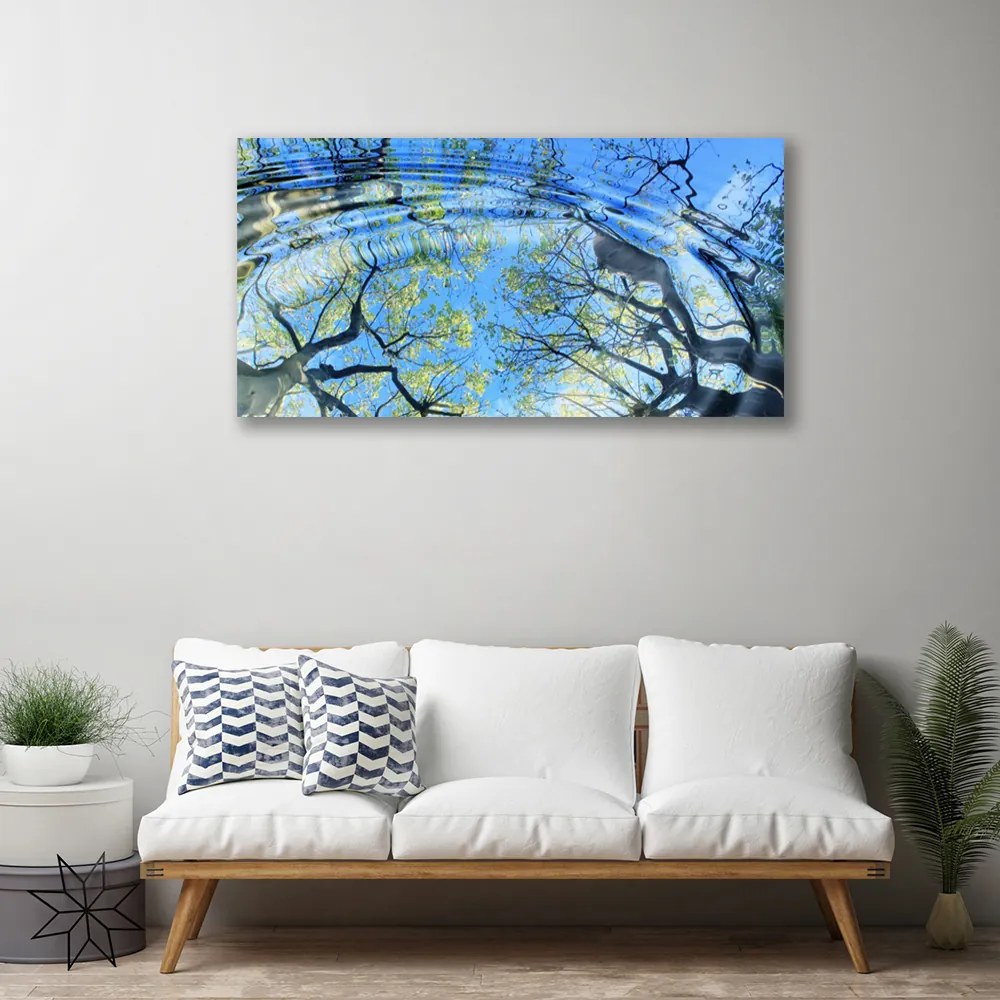 Obraz na plátne Voda stromy umenie 120x60 cm