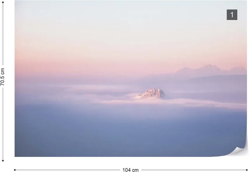 Fototapeta GLIX - Castle In The Fog + lepidlo ZADARMO Vliesová tapeta  - 104x70 cm
