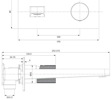 OMNIRES CT8015CR - Umývadlová batéria na podomietkovú inštaláciu CONTOUR chróm