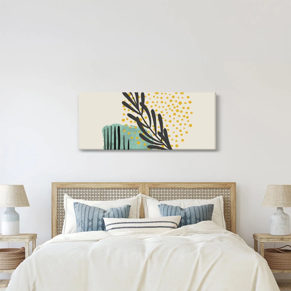 Obraz - Abstraktné listy N⁰3 (120x50 cm)