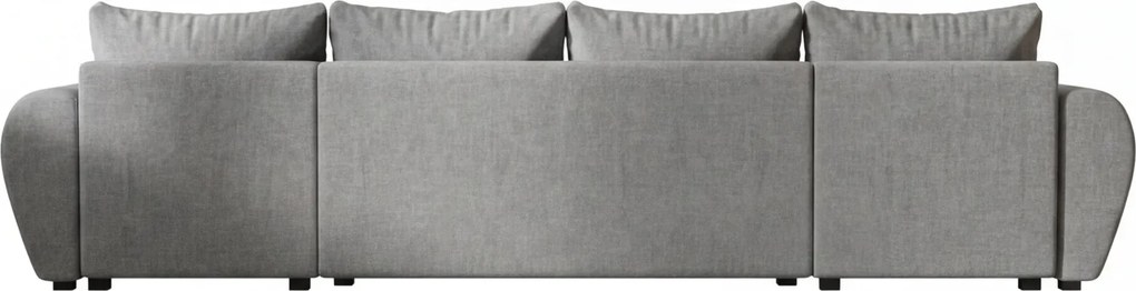 Rozkladacia obojstranná sedacia súprava do U SEVIO 311x145 cm, sivá + 2 vankúšiky ZDARMA