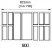 Agoform Príborník Classico Kristall softTouch 90 822 x 424 mm čierný