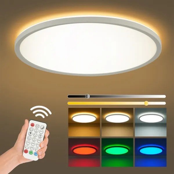 Brilagi - RGB LED stmievateľné svietidlo ULTRA SLIM LED/18W/230V pr. 30 cm biele + diaľkové ovládanie