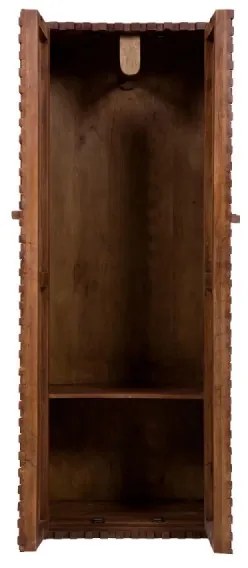 furniture-nabytek.cz - Masívna šatní skriňa Abadi z akáciového a mangového dreva, lakovaná, hnedá – 75×44×190 cm