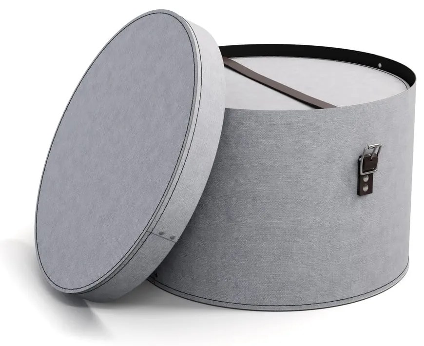 Svetlosivé kartónové úložné boxy v súprave 2 ks s vekom ø 37,5x25,5 cm Rut Canvas Paper Laminate – Bigso